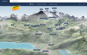 Screenshot eine Live-Karte der Jungfrau-Website