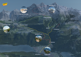 Screenshot der Jungfrau-Region in der Jungfraubahnen Sales App