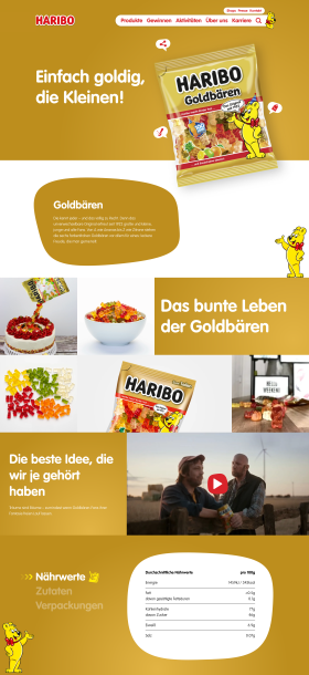 Screenshot der Goldbären Produktseite auf HARBIO.com