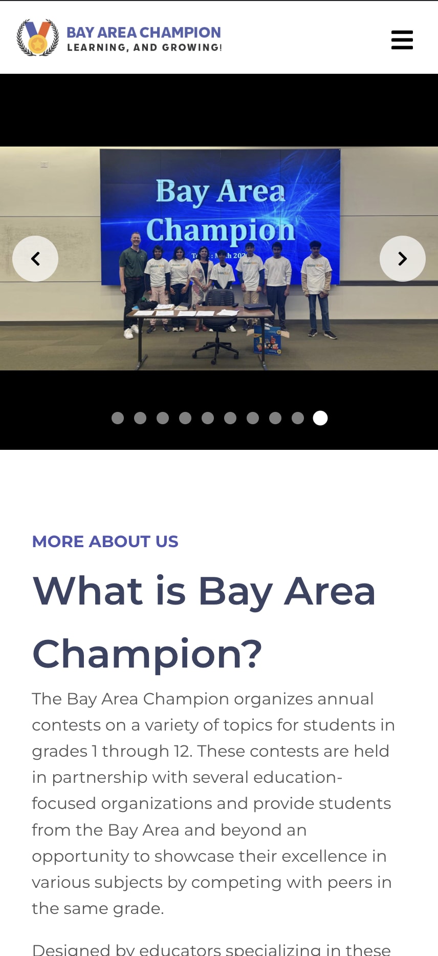 BAY AREA CHAMPION mobile website engineered by Nirmeva Studio — High-Performance Mobile Web View
