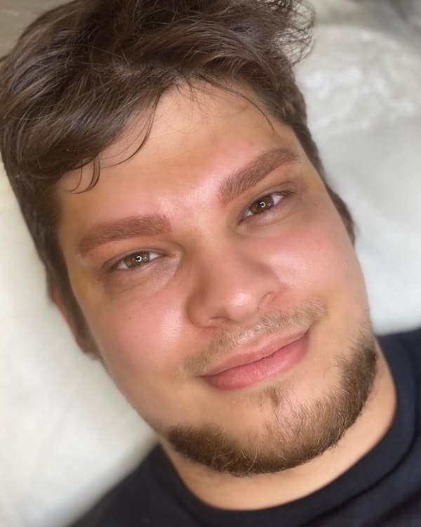 After microblading - Male transformation