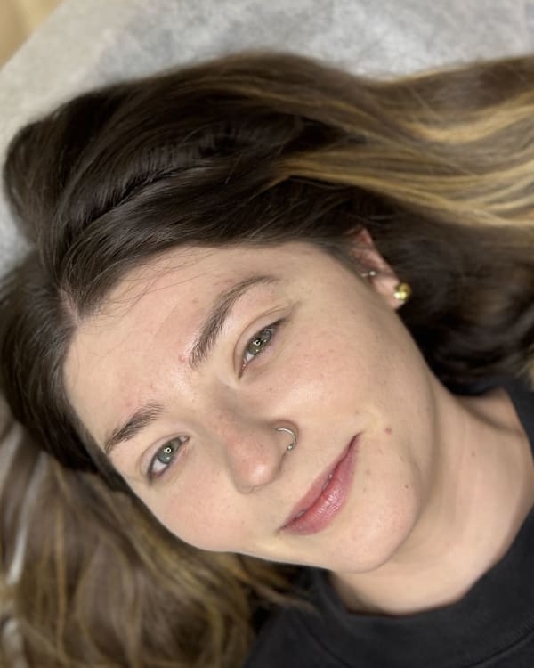 Before microblading - White transformation