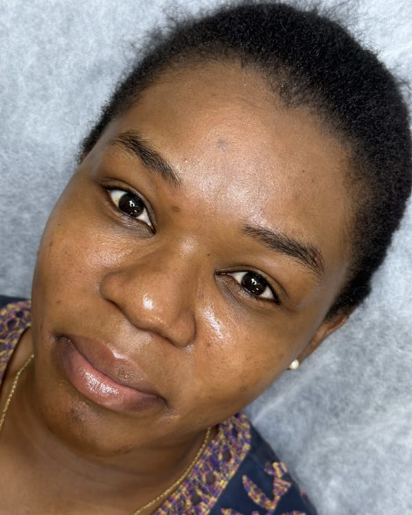 Before microblading - Orland Park client