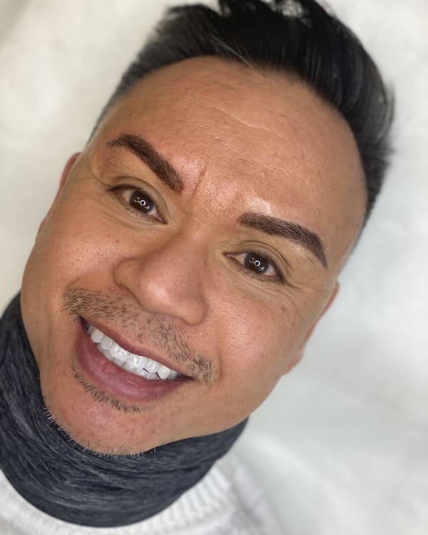 After microblading - Male transformation