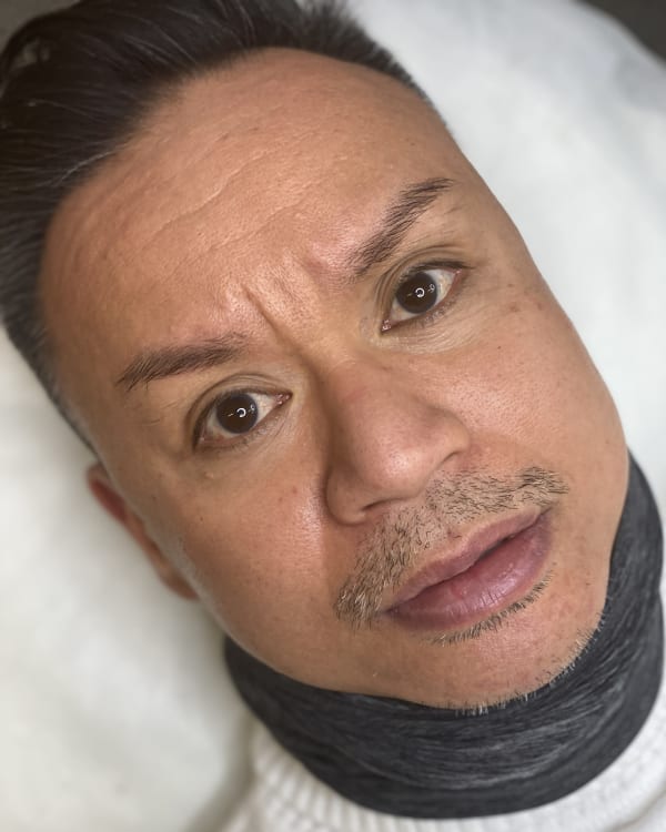 Before microblading - Male transformation