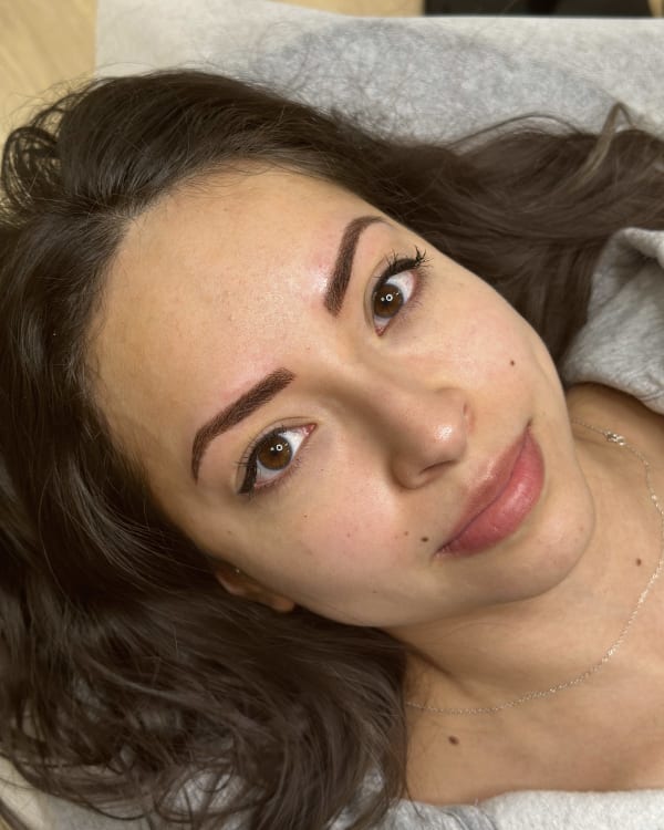 After microblading - Lemont client