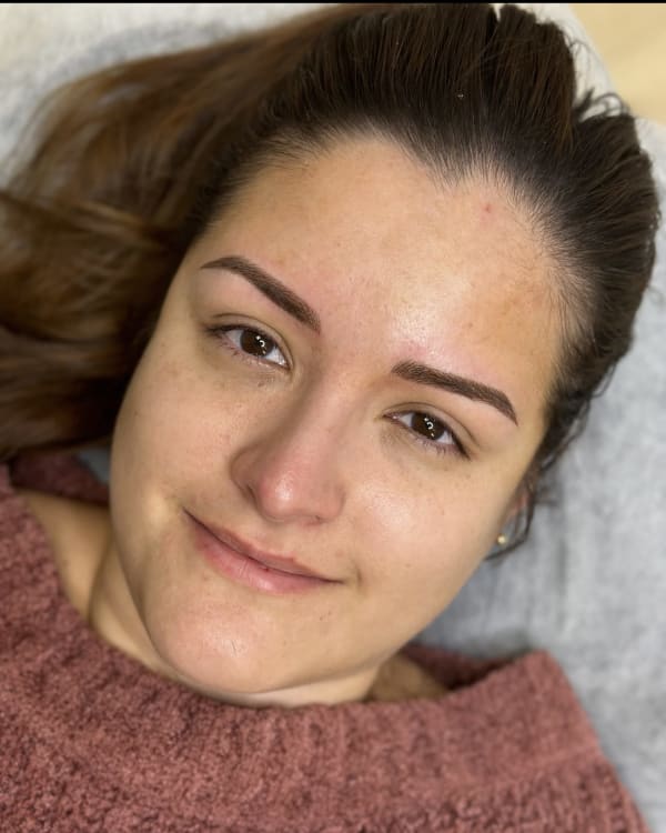 After microblading - Barrington client