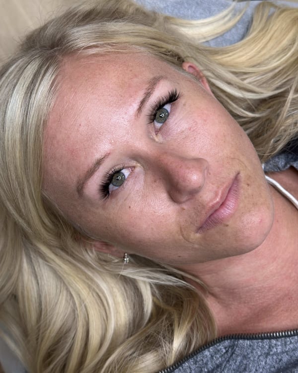 Before microblading - Naperville client