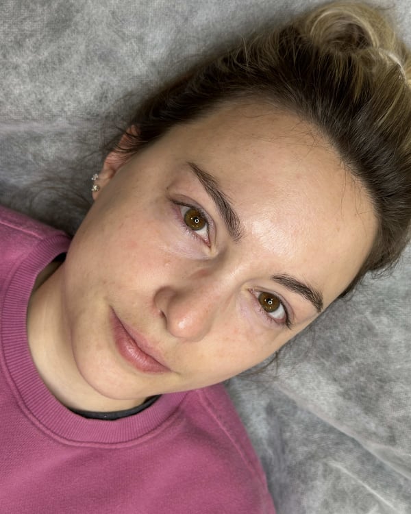 Before microblading - New Lenox client