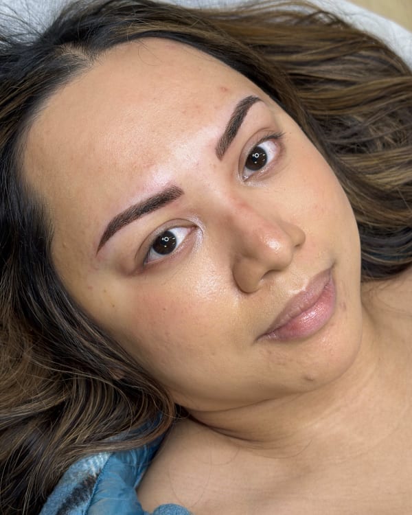 After microblading - Oswego client