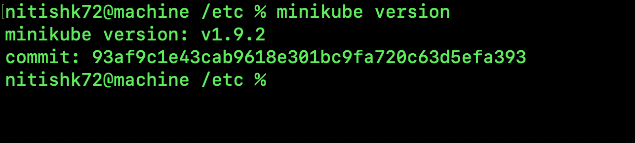 Minikube version