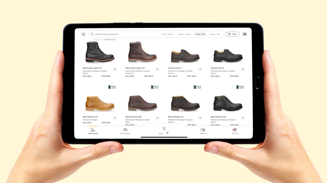 Navegación a través de la App - Panama Jack App para comerciales