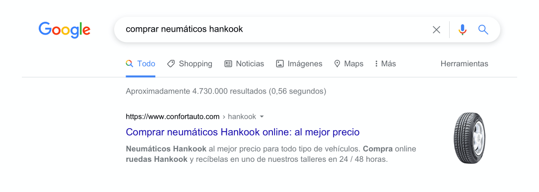 Búsqueda SEO - Confortauto