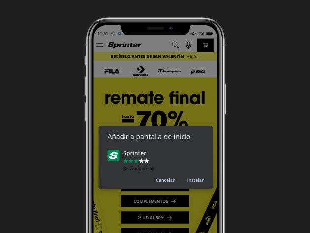 Instalación PWA - Sprinter E-commerce Omnichannel