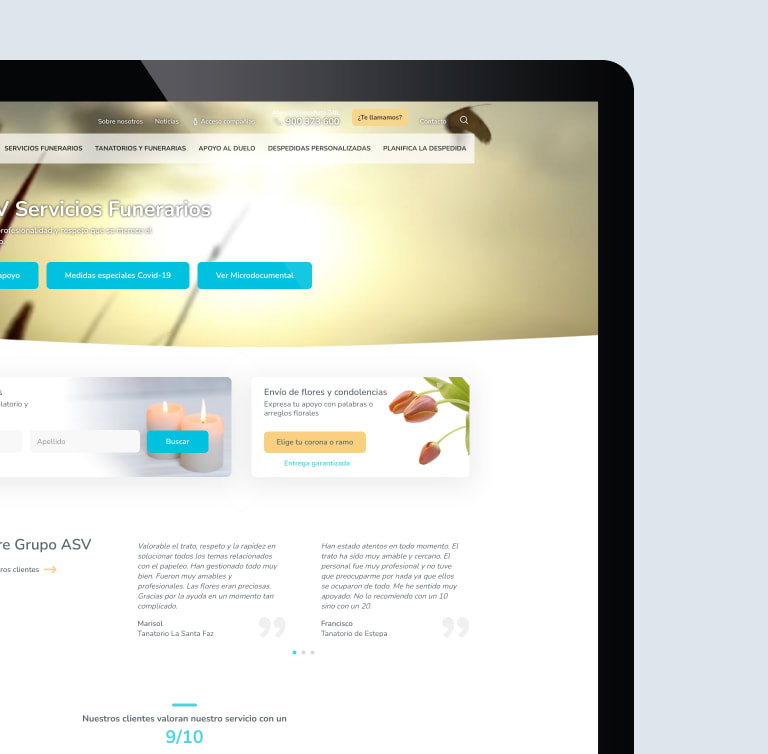 Servicios Funerarios - Web Grupo ASV