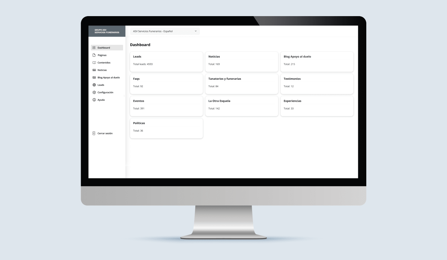 Gestor de Contenidos personalizado y flexible - Grupo ASV