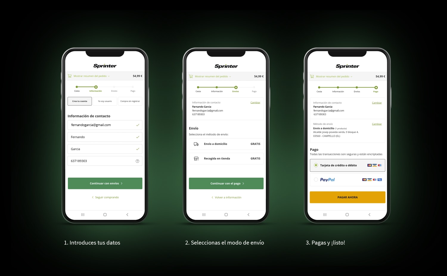 E-commerce Checkout by steps