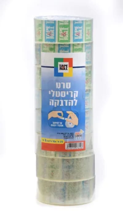 סלוטייפ שקוף 25\19 8 יח'