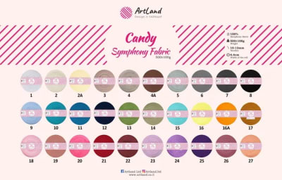 חוט טריקו פרוסות קנדי- Candy, רוחב 4.4 ס"מ