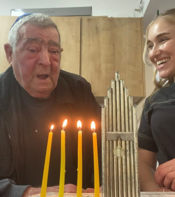 headshot of Chanukah Lightings with Shoah Survivors