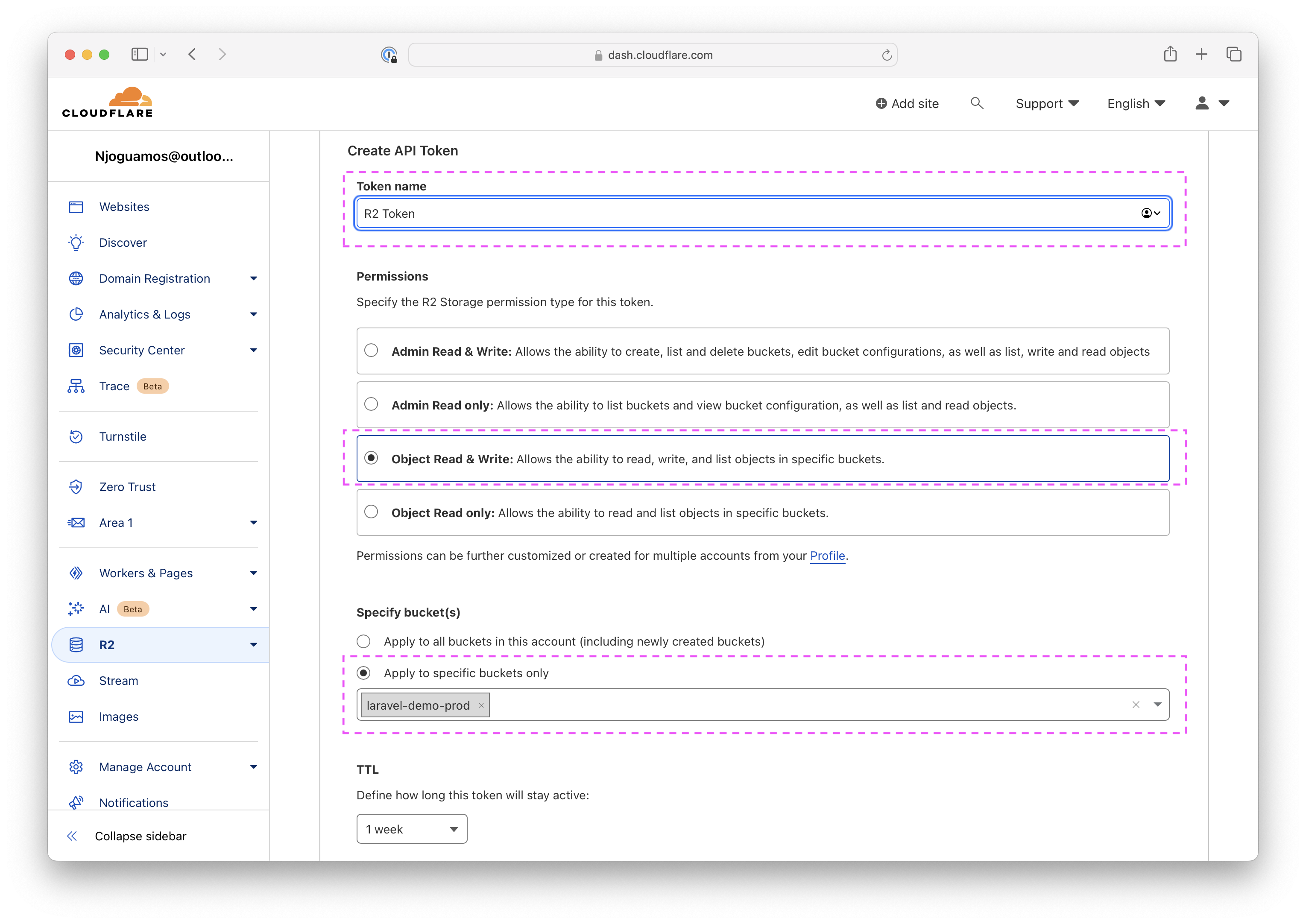 a screenshot of clopudflare-create-api-token-form