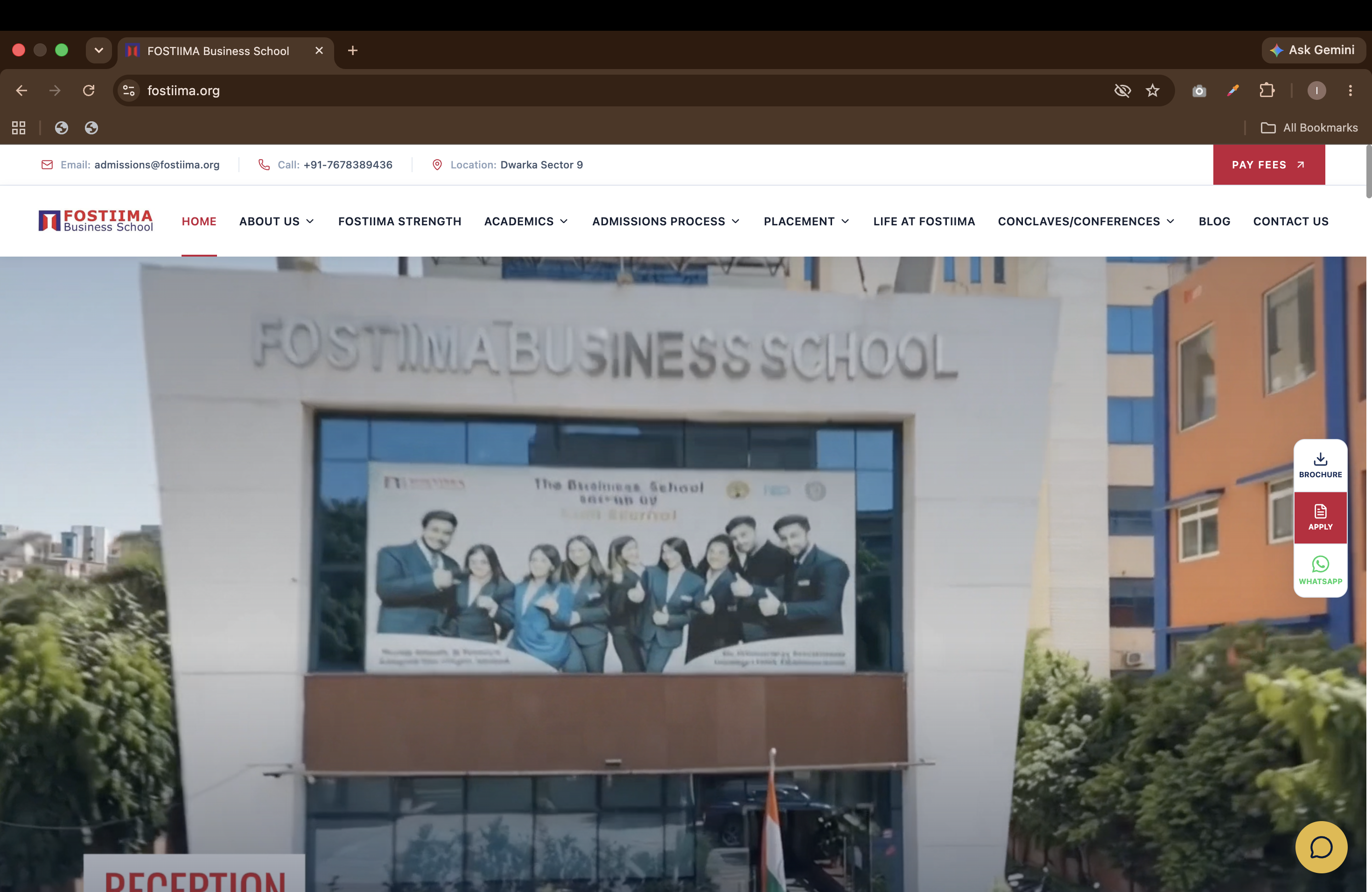FOSTIIMA Business School Website