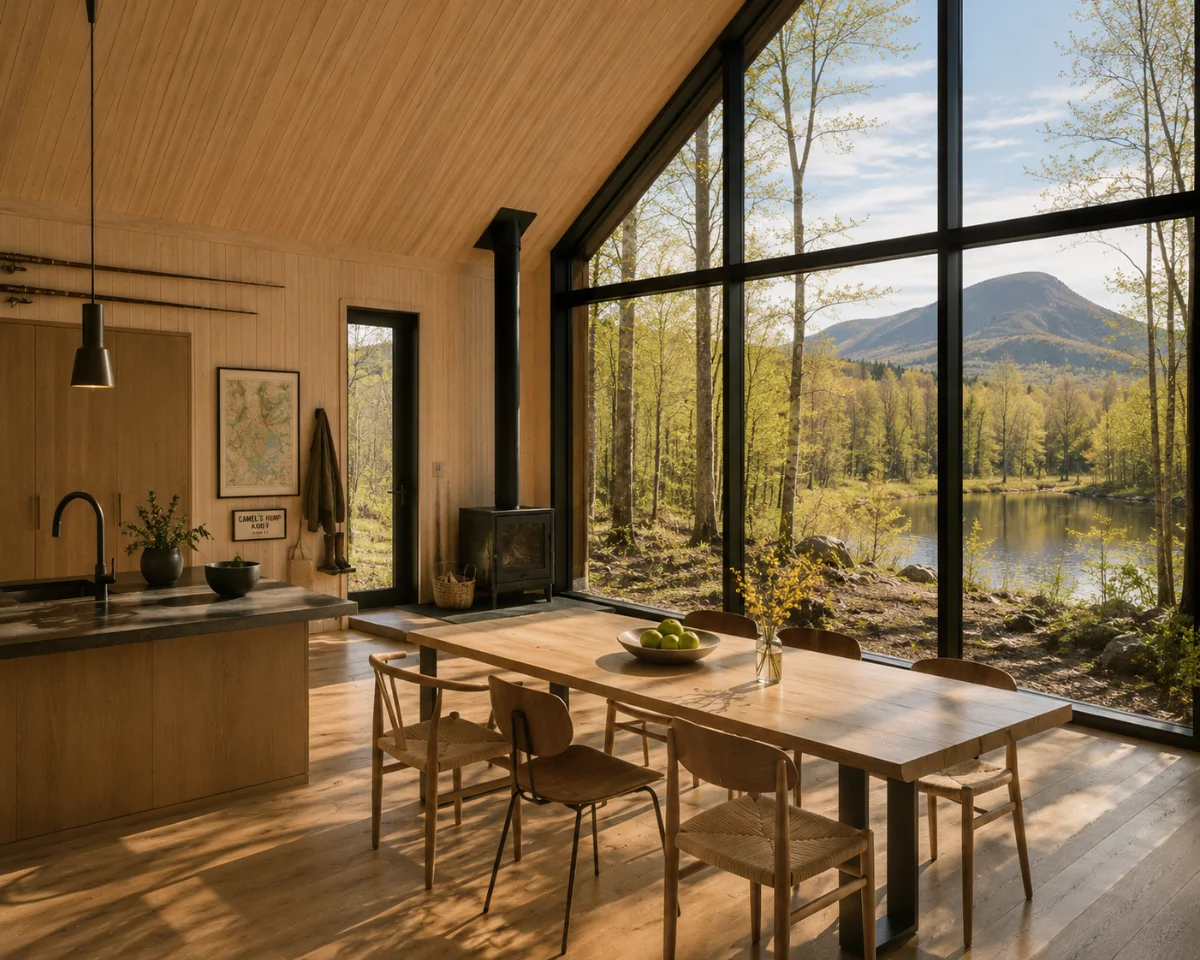 The cabin exterior