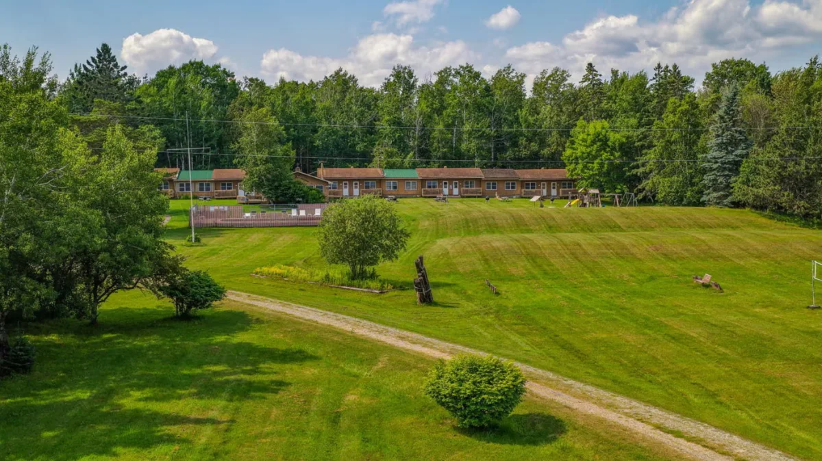 Aerial view of the fifteen acres on the North Shore Scenic Drive