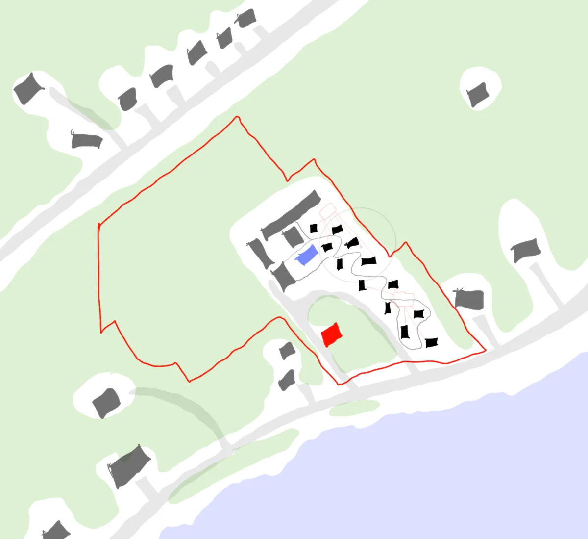 Renovation plan for the existing units and owner’s house