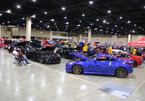 Colorful modern and classic Nissan & Datsun Z Cars exhibiting at the Z Convention