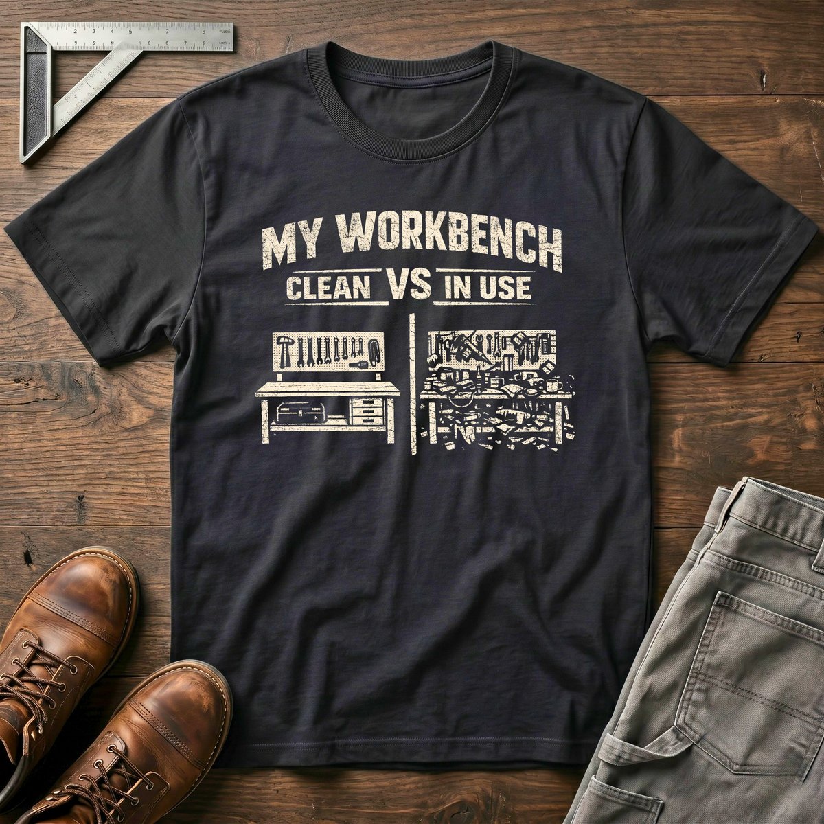 My Workbench Clean Vs In Use