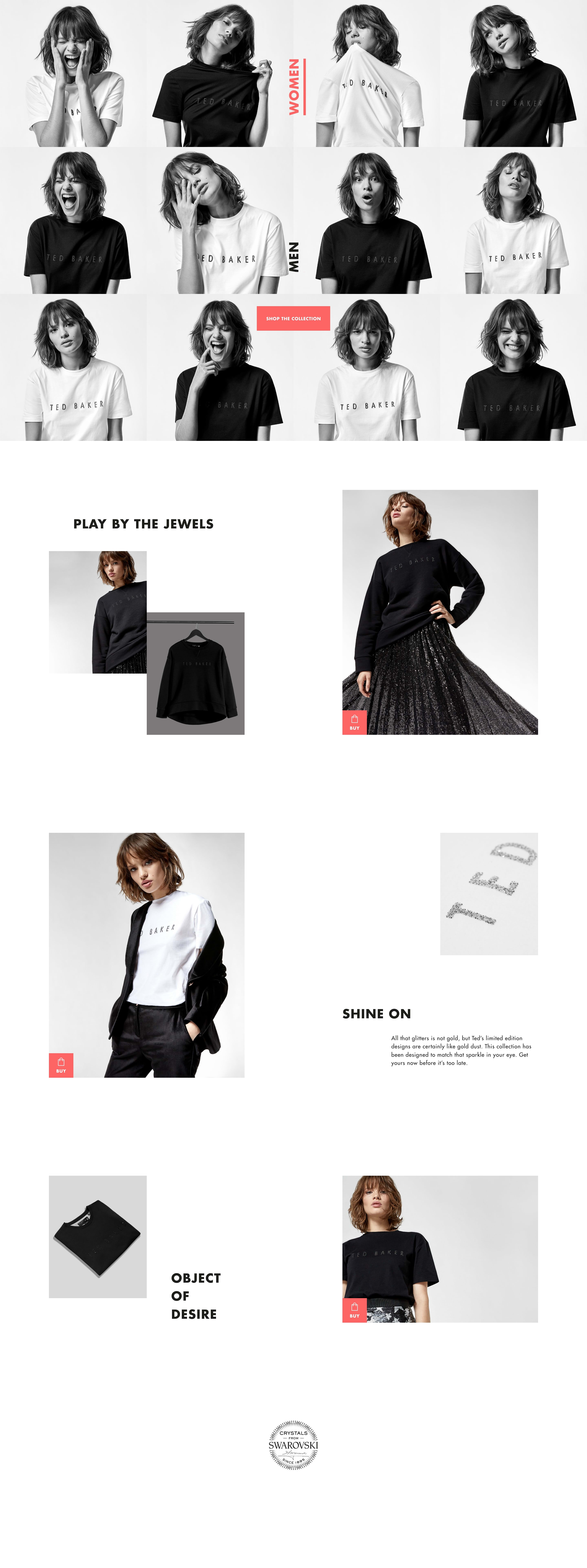 Limited edition - Swarovski X Ted Baker womenswear editorial - desktop