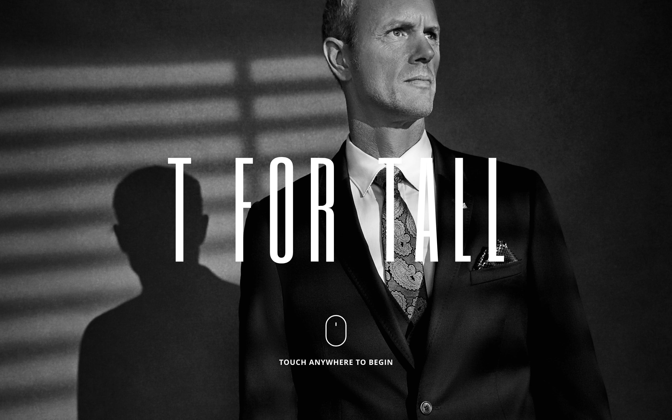 T for tall menswear editorial intro - Autumn Winter 2016 - desktop