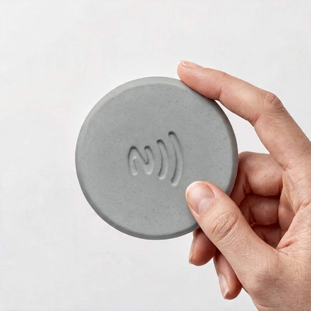 Taply concrete NFC puck by UnityCave
