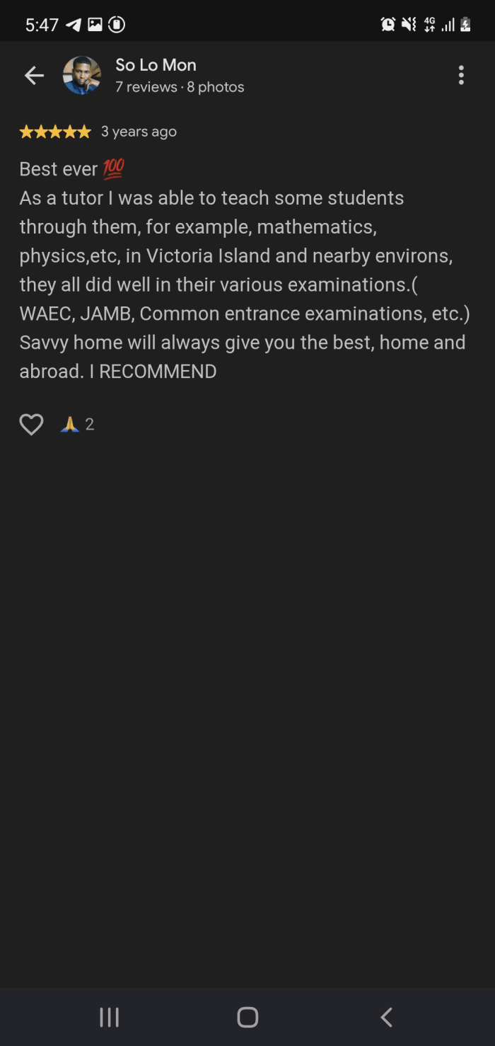 Review of Savvy Tutors 7