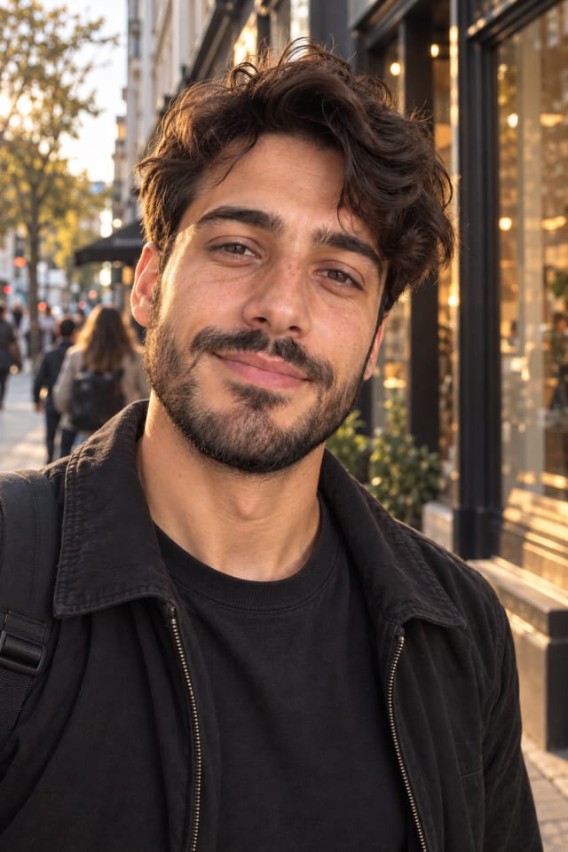 Generated: golden hour on a city street