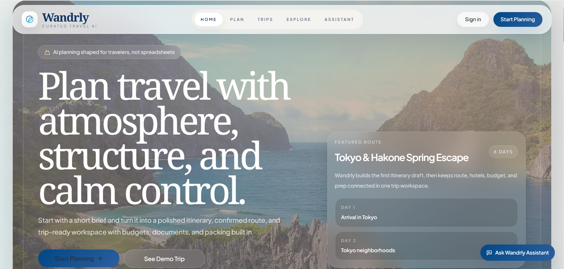 Wandrly — Travel planning platform