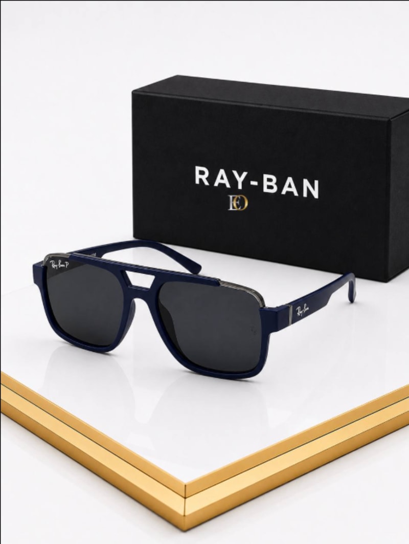 Ray-Ban Lacivert Çerçeveli Siyah Camlı İkonik Güneş Gözlüğü