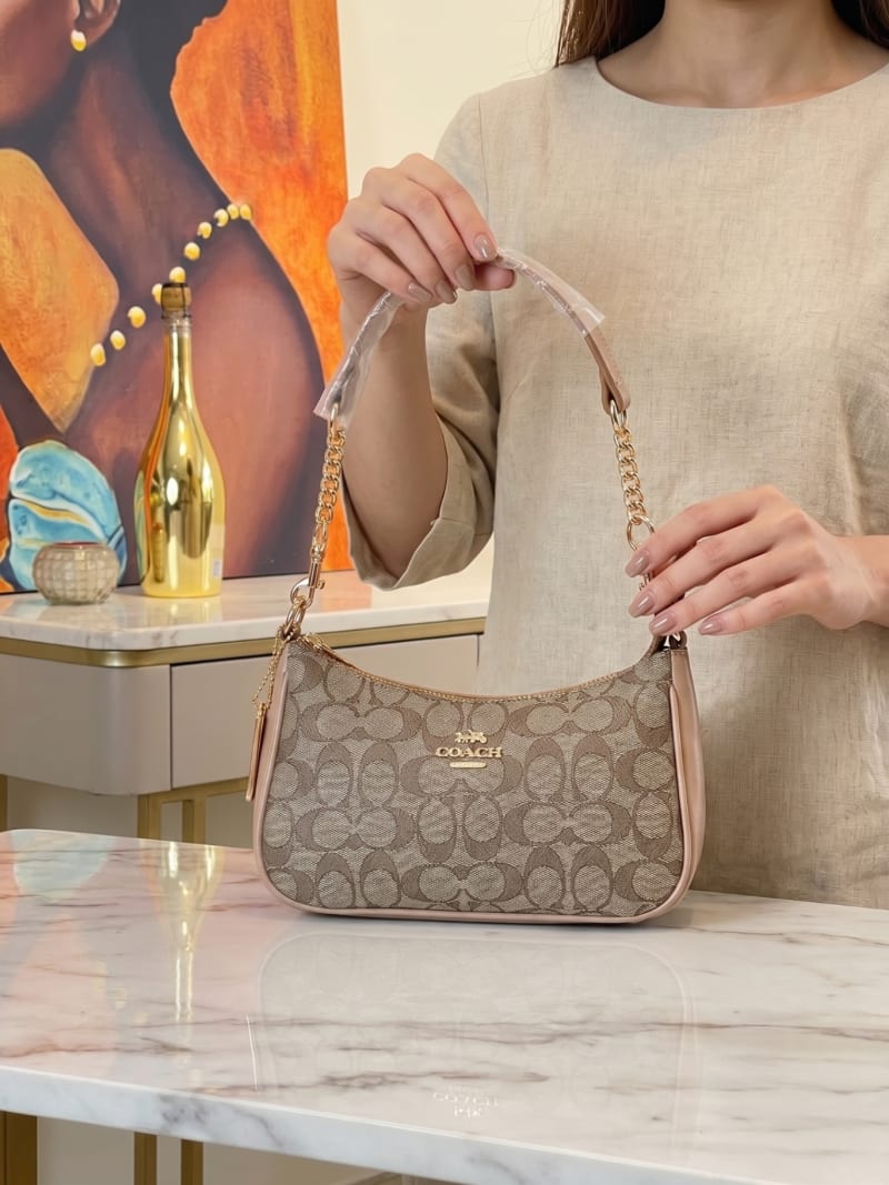 Coach Signature Nude Detaylı Omuz Çantası - 1