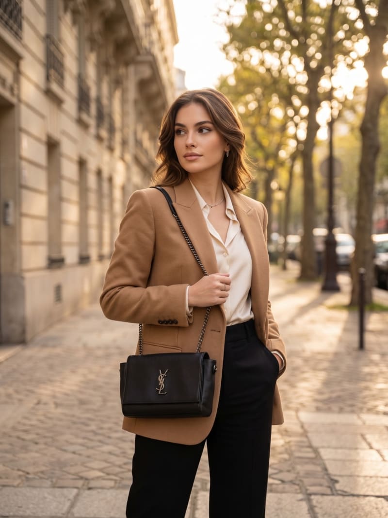 YSL Klasik Monogram Zincir Omuz Çantası - 1