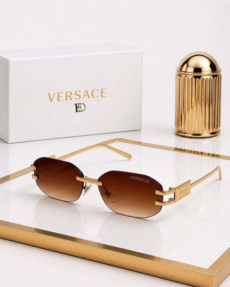 Versace Leopar Desenli Kadın Güneş Gözlüğü  - 1