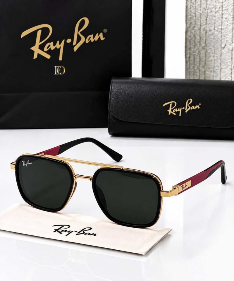 Ray-Ban Çift Köprülü Kare Güneş Gözlüğü (Siyah)  - 1