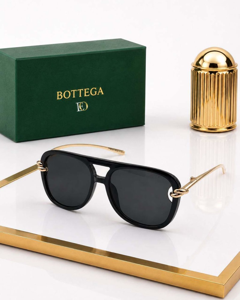 Bottega Veneta Pilot Tasarım Güneş Gözlüğü (Siyah)  - 1