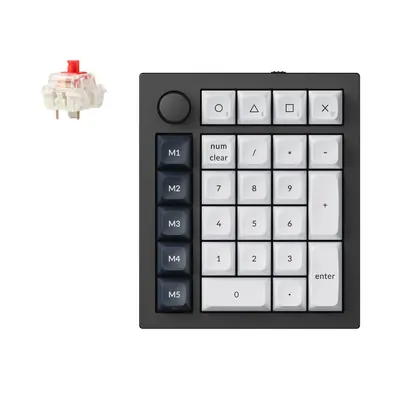 Keychron Q0 Max QMK Gateron Jupiter Red RGB Wireless Custom Number Pad Carbon Black