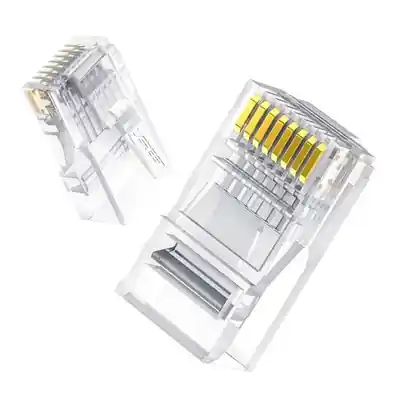 UGREEN Cat6 RJ45 Modular Plugs - Transparent with Gold Contacts (10 Pieces)