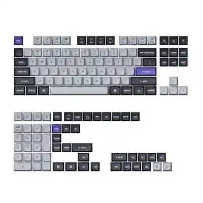 Keychron Double Shot KSA PBT Keycap Set - Dark Grey/White Smoke