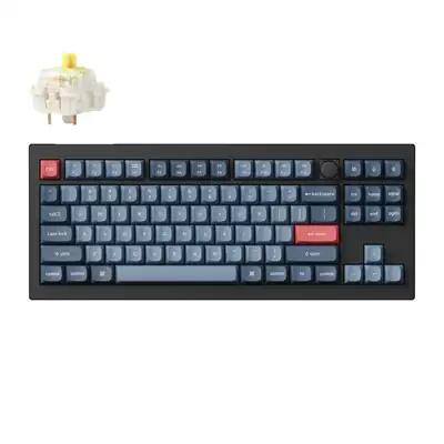 Keychron V3 Max QMK/VIA 80% Wireless Custom Mechanical Keyboard (Banana Switch) – Carbon Black