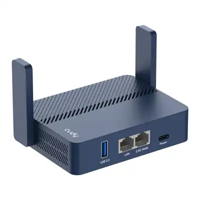 Cudy AX3000 2.5G Wi-Fi 6 Mini VPN Travel Router - Navy Blue