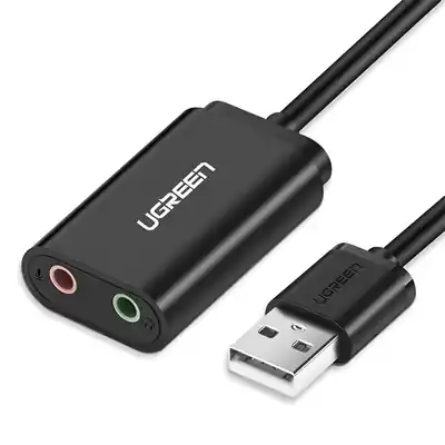 UGREEN USB to 3.5mm External Stereo Sound Adapter - Black
