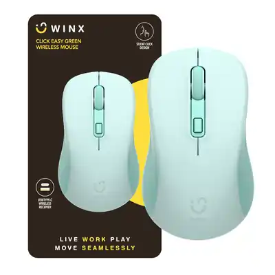 WINX CLICK Easy 1600DPI 2.4GHz Wireless Mouse - Green